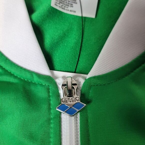 Arena Gator Team Warm-Up Relaxe Size L Green Full Zip Swimming Jacket - Picture 5 of 12